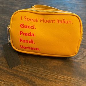 NWOT "I Speak Fluent Italian" Luxury Named Belt Bag